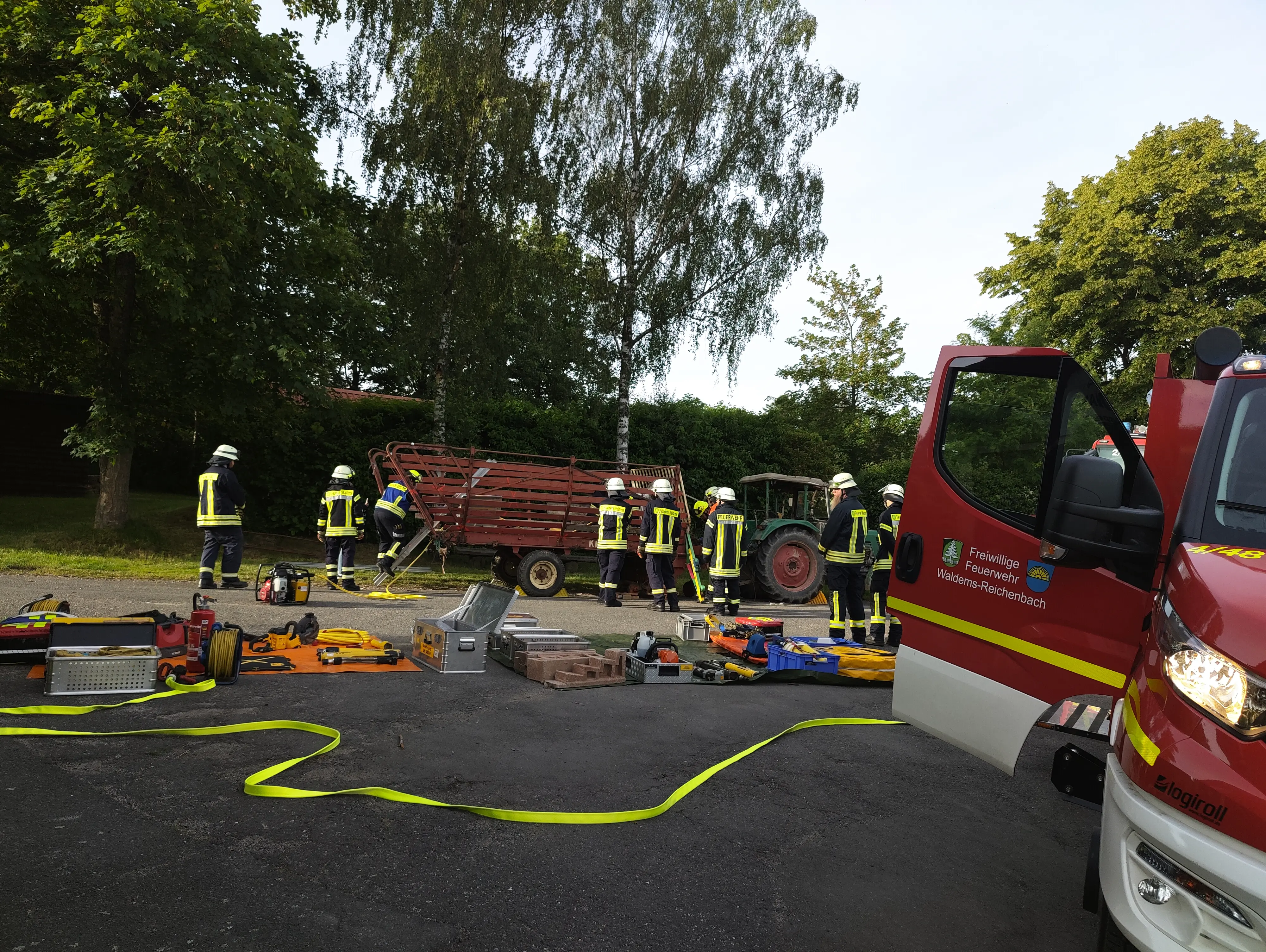 Gemeinsame Übung mit anderer Feuerwehr